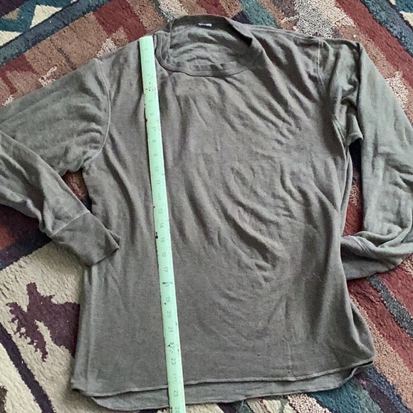 ✈  ARMY Flame Resistant Utility Shirt Long Sleeve OLIVE UniSex VINTAGE - Picture 3 of 16